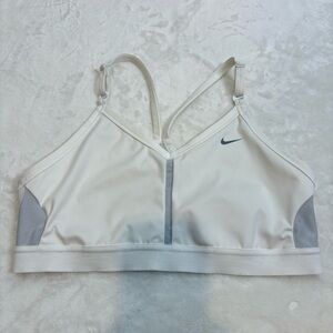 Nike Dri-Fit Sports Bra Size XL White Racerback w/ Mesh
